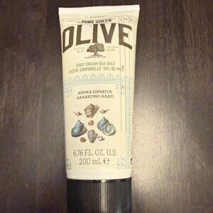 NEW Pure Greek Olive Body Cream Sea Salt Scent Hydrate & Nourish Skin 6.76 Fl Oz